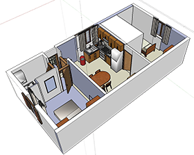 2 room Milena Eškinja apartment